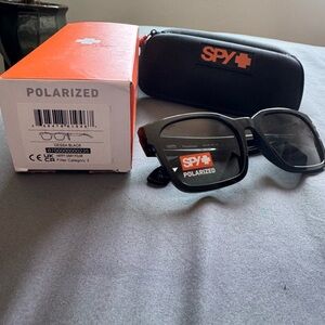 SPY Black Polarized Eyewear